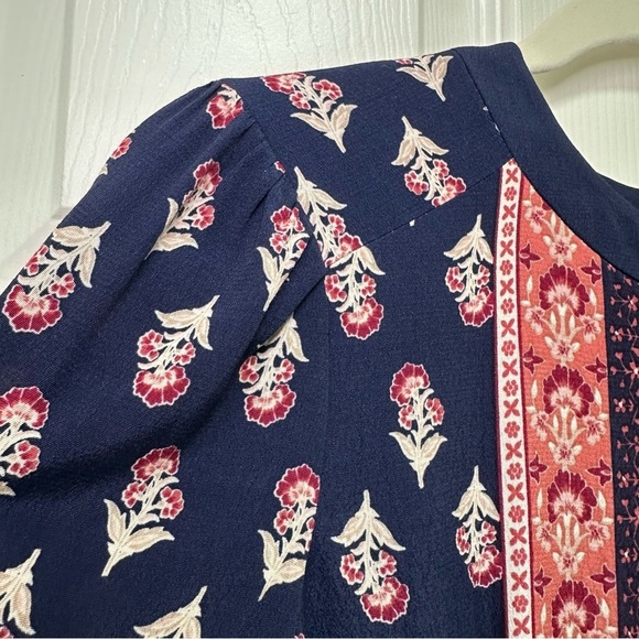 NWT Gal Meets Glam Carlene Long Sleeve Fit & Flare Navy Floral Dress Size 4 - Picture 7 of 12